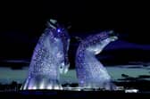 Kelpies turned blue to show support for NHS carers