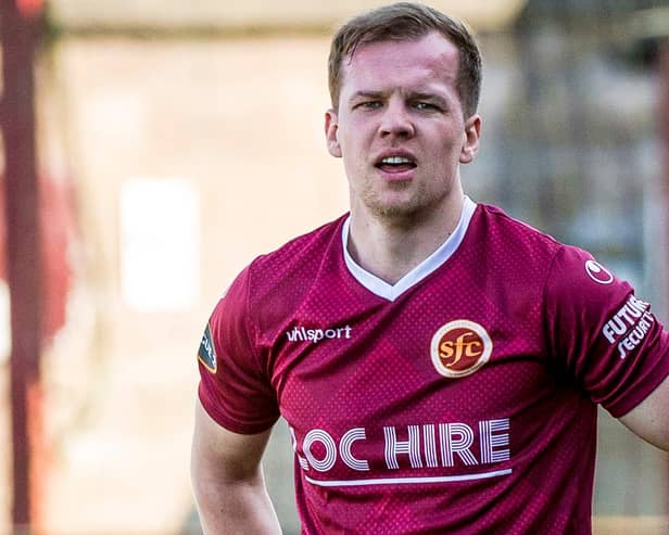 Stenhousemuir's Jonathan Tiffoney during their Scottish Cup third-round tie against Kilmarnock at Ochilview last month (Photo by Euan Cherry/SNS Group)