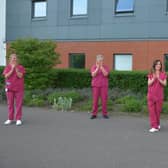 NHS Forth Valley staff participated in the final Clap for Carers event. Picture: Michael Gillen.