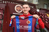 08-08-2024. Picture Michael Gillen. STENHOUSEMUIR. Ochilview Park. Stenhousemuir FC, new signing Blair Alston.