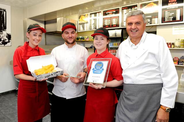 Lemetti's were named Chip Shop of the Year in The Falkirk Herald 2016 competition