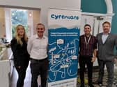 Cyrenians director of commercial services Linda Kelly, Arnotdale House's Jonny Reid, Falkirk West MSP Michael Matheson and Social Enterprise Scotland chief executive Chris Martin gather in the new look Arnotdale House