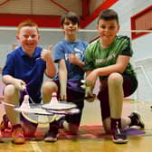These youngsters were enjoying the badminton summer coaching held at Polmont Sports Centre