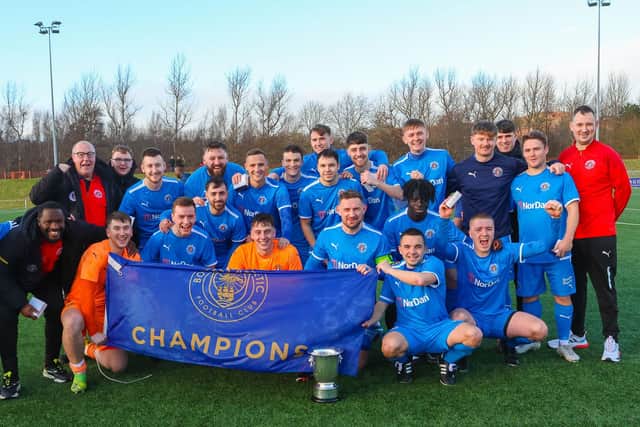 Bo'ness Athletic lifted the Alex Jack Cup after a last-gasp 2-1 win over Heriot-Watt University (Photo: Scott Louden)
