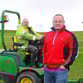 Former green keeper, John Easton, and Braes Golf Club owner Steve Matthews. Pic: Michael Gillen
