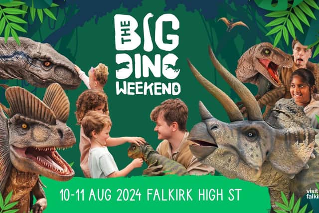 The Big Dino Weekend takes place in Falkirk town centre this weekend. (Pic: submitted)