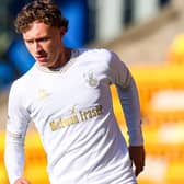 Aodhan Doherty in action for Falkirk in September 2026 away to St Johnstone in Perth (Photo by Liam Chester/SNS Group)