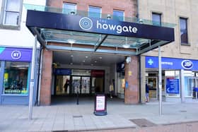 The Howgate Shopping Centre in Falkirk will stay open so the public can access essential services only during the Level 4 Covid-19 restrictions. Picture: Michael Gillen.