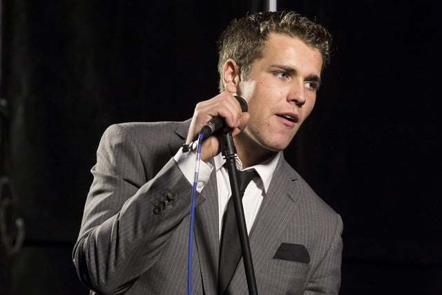 One of the entertainers perform.