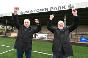 Newtown Park Association trustees Robert Snedden and George Sansom celebrate the charity's success bid for funding(Picture: Submitted)