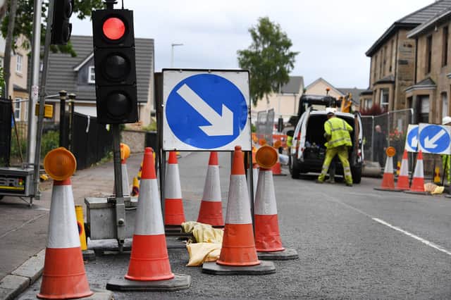 Various roadworks are taking place across Falkirk district. Picture: John Devlin.