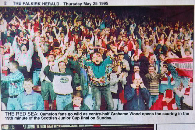 Camelon Win The 1995 Scottish Junior Cup A Look Back In Pictures Falkirk Herald