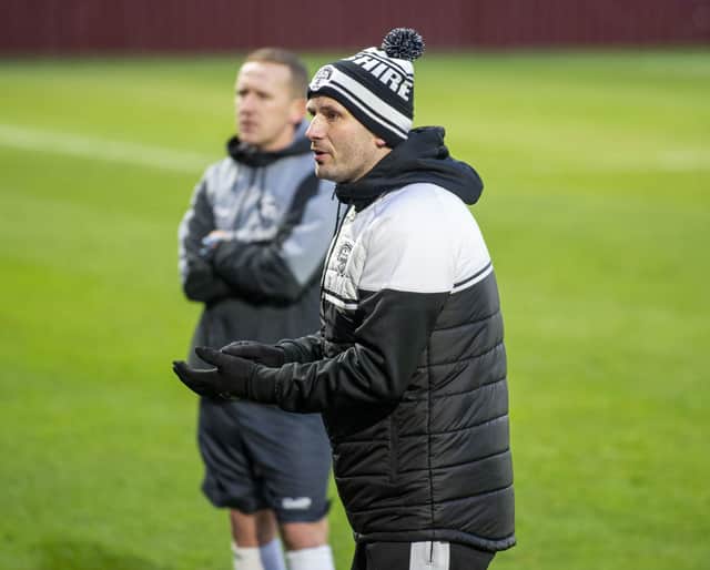 East Stirlingshire manager Derek Ure will continue in the job for the 2021/22 season (Pic: Lisa Ferguson)





East Stirling manager  - Derek Ure



Tranent Juniors vs East Stirlingshire. Scottish Cup First Round.



3:00pm, Saturday 26th December 2020.



Foresters Park.