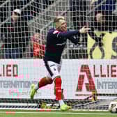 19-01-2025. Picture Michael Gillen. FALKIRK. Falkirk Stadium. Falkirk FC v Raith Rovers FC. Season 2024 - 2025. The Scottish Gas Men's Scottish Cup 4th Round. Falkirk goal, Callumn Morrison 7.