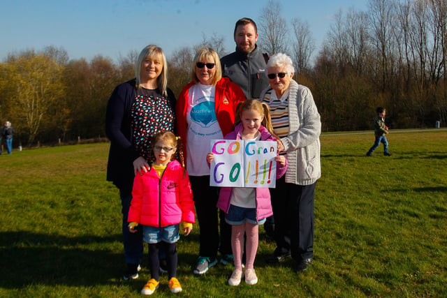 Fundraiser Eleanor Garvin was cheered on by her family as she took part in the abseil