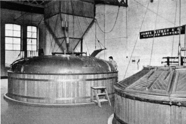 Inside the brewery.