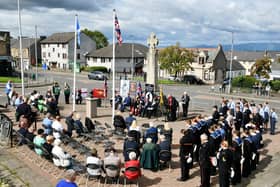 An overview of the scene of last year's service at the war memorial. Pic: Michael Gillen
