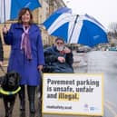 Minister for Transport Fiona Hyslop launched the campaign with Scots who are directly impacted by pavement parking.