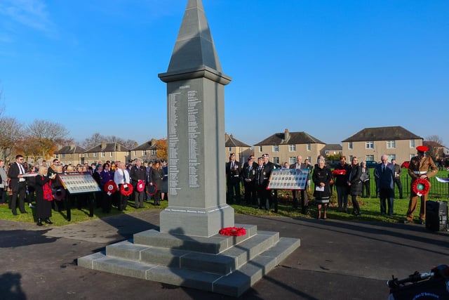 The first Remembrance Sunday service to be held at Bainsford War Memorial