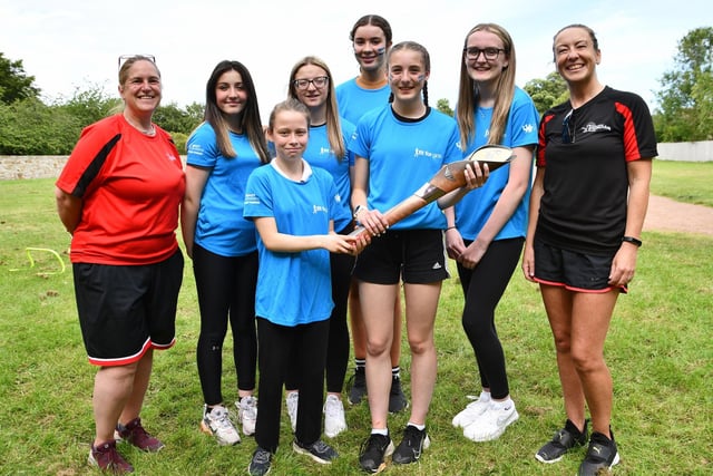 The team from Active Schools get their hands on the baton