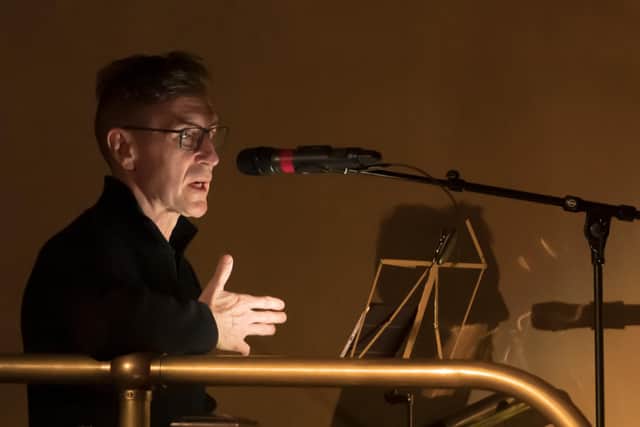 Acclaimed actor Paul McGann translated L'Homme du Large on the last night of the festival. Pic: Tom Duffin.