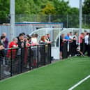 Football fans in Falkirk attended a game for the first time since lockdown started in March 2020 (Pic: Michael Gillen)