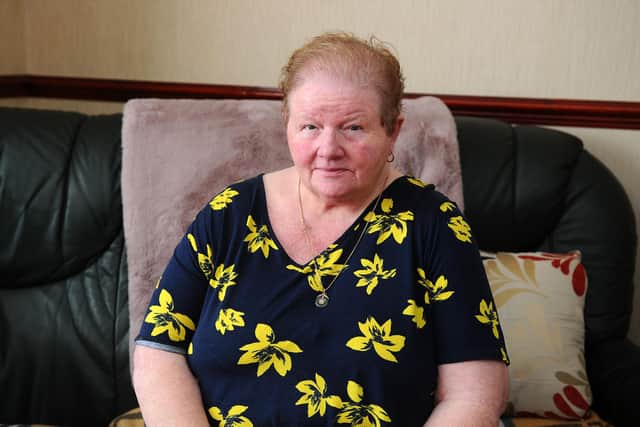 Valerie Hunter has thanked two Royal Mail postmen for saving her husband's life after he had a stroke in the garden on March 18. Picture: Michael Gillen.