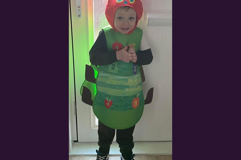 Rory, 4, from Carronshore, was The Very Hungry Caterpillar.