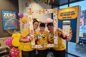Staff at the Bonnybridge branch of Greggs pulled out all the stops for Children in Need to raise over £3000
(Picture: Submitted)