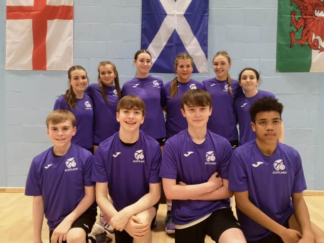 Pictured are Fury's 10 representatives who attended basketball tournament in Dundee