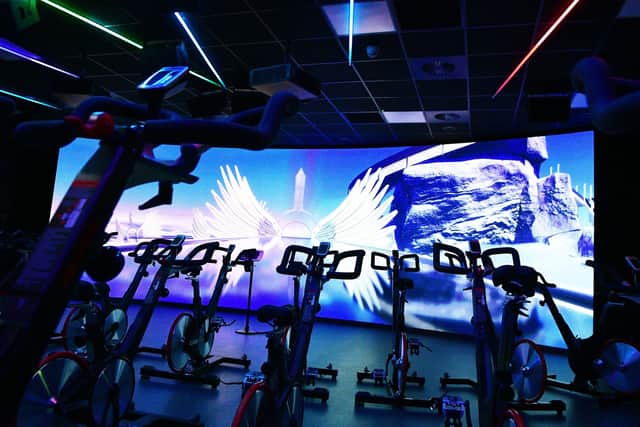 The 3.1 metre screen allows participants to immerse themselves in their training.