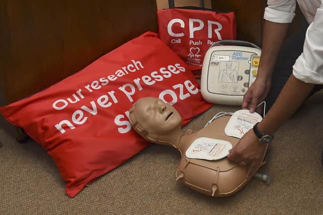 A defibrillator will be set up and made accessible 24/7 in Stenhousemuir town centre after a fundraising campaign hit its target. Picture: Lisa Ferguson.