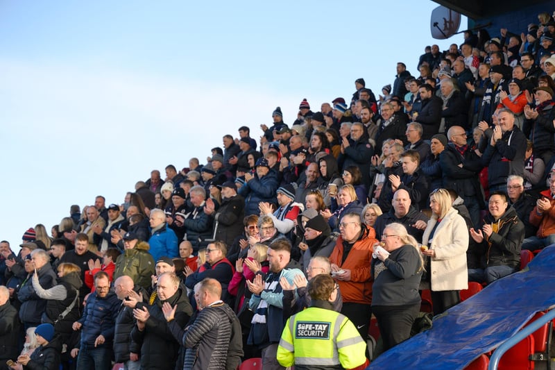 Over 2,300 Falkirk fans travelled to Links Park - filling three ends of the ground