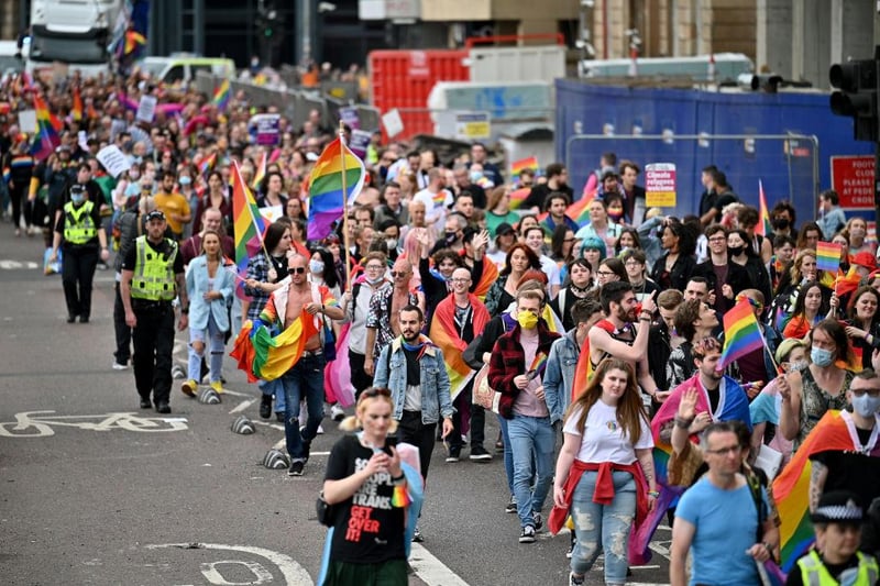 The parade went from Festival Park to George Square.