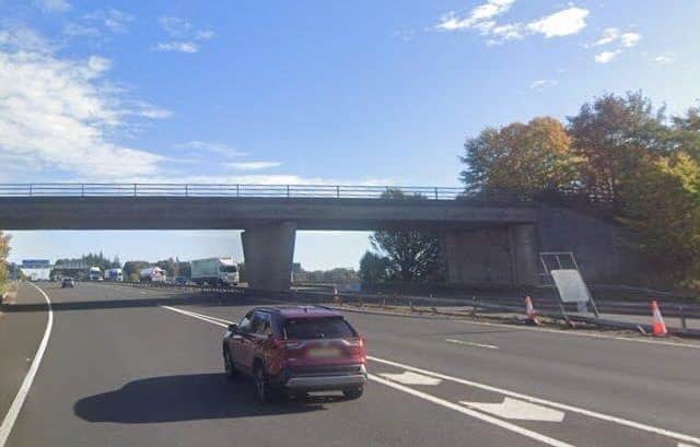 The M9 will be closed southbound overnight for five nights between junctions 9 and 8 from July 18. Pic: Contributed