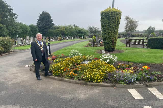 West Lothian’s Provost Tom Kerr at the site at Loaninghill Cemetery.