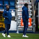 Rangers Jermain Defoe pre-match during a Betfred Cup match between Falkirk and Rangers at the Falkirk Stadium  (Photo by Rob Casey / SNS Group)