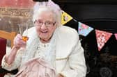 Mary McCabe celebrates her 103rd birthday in style. Pic: Michael Gillen