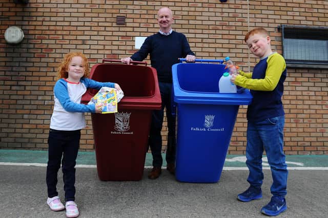 Councillor Paul Garner says Falkirk Council's SNP administration has improved recycling rates in the area following a period of stagnation. Picture: Michael Gillen.