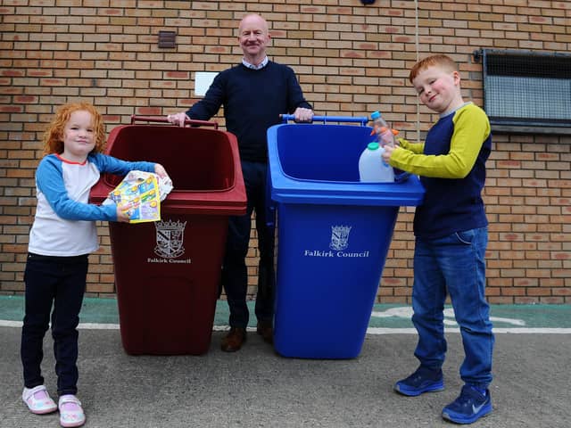 Councillor Paul Garner says Falkirk Council's SNP administration has improved recycling rates in the area following a period of stagnation. Picture: Michael Gillen.