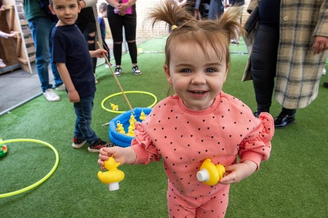 Someone's happy they've landed a duck.