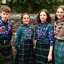 The four youngsters from 1st Falkirk Scouts attending the World Jamboree in South Korea are, left to right, Cairn Marshall, Holly McEwan, Ruby Hepburn,  and Millie Law. Pic: Michael Gillen