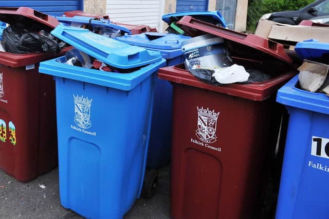 Falkirk Council stated it was now catching up with missed bin collections
