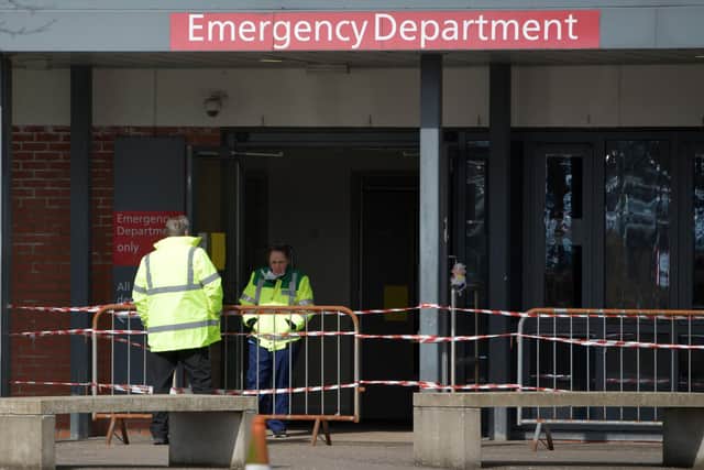 Forth Valley Royal Hospital's A&E department fell below the Scottish Government's waiting times target for the week ending July 11. Picture: Michael Gillen