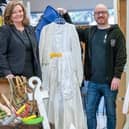 Cala Homes' Meg Grant with Project Theatre founder Jamie O'Rourke