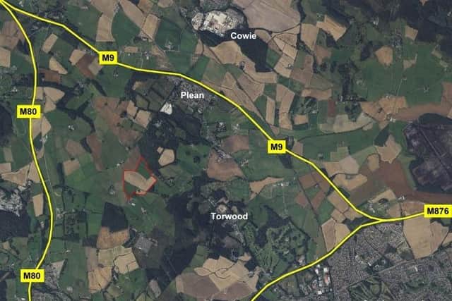 An aerial view showing the proposed site for the battery energy storage system. Pic: Contributed