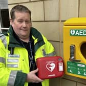 David Booth is grateful to Cala for funding two new defibs, this one at West Port on St Ninian’s Road.