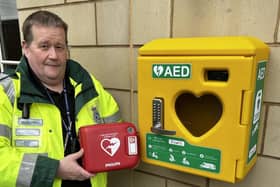 David Booth is grateful to Cala for funding two new defibs, this one at West Port on St Ninian’s Road.