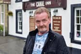 Canal Inn's hero customer Davie Buchanan who dived into the Forth & Clyde Canal to save a woman who fell in on Sunday evening. Pic: Michael Gillen