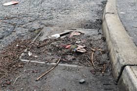 Falkirk Council say they are working to clear blocked drains. Pic: Michael Gillen